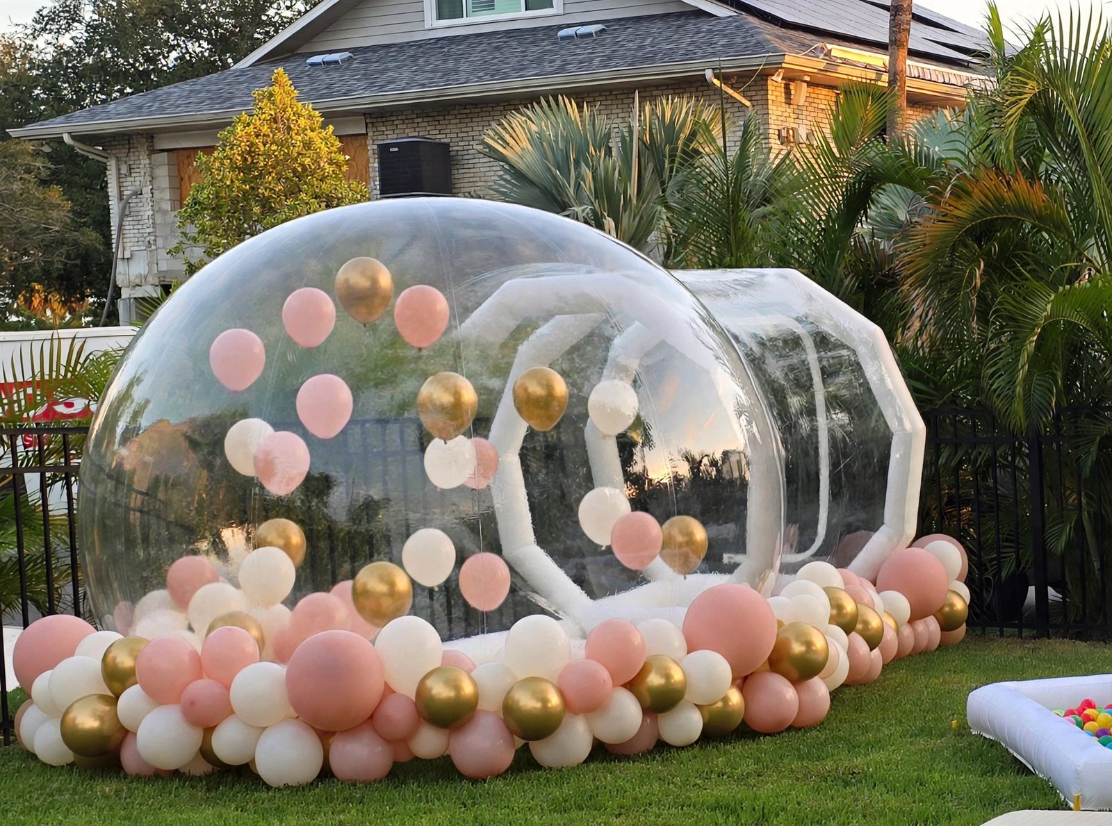 Our real 13 FT Bubble House at a Tampa backyard — The Party Factory USA